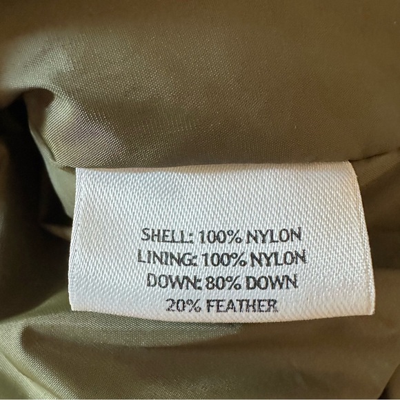 Eileen Fisher Khaki Army Green Down Puffer Sleeveless Vest Size L - Picture 13 of 15